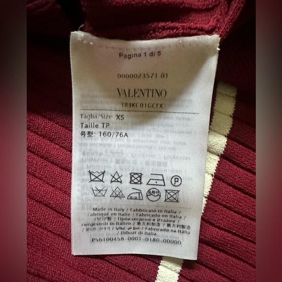 VALENTINO GARAVANI Ribbed-Knit V Logo Sweater XS - Picture 5 of 11